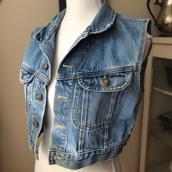 Vintage Jackets & Blazers - vintage billy blues denim vest